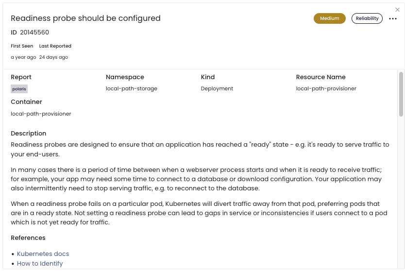 Fairwinds Insights Basics Tutorial How to Resolve Readiness Probe