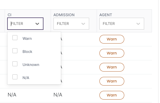 filter policies in Fairwinds Insights