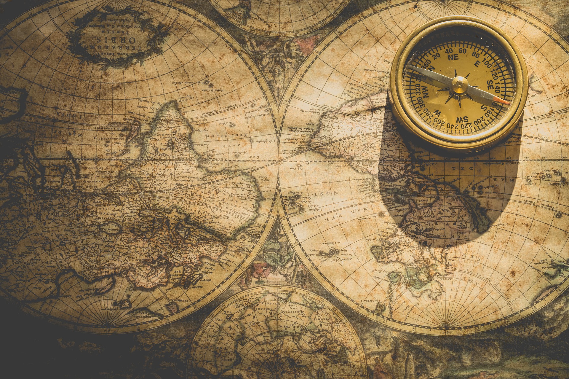 Compass and map